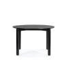 Mesa redonda para cocina o comedor modelo Atlas acabado negro, 120cm(ancho) 75.2cm(alto) 120cm(largo)