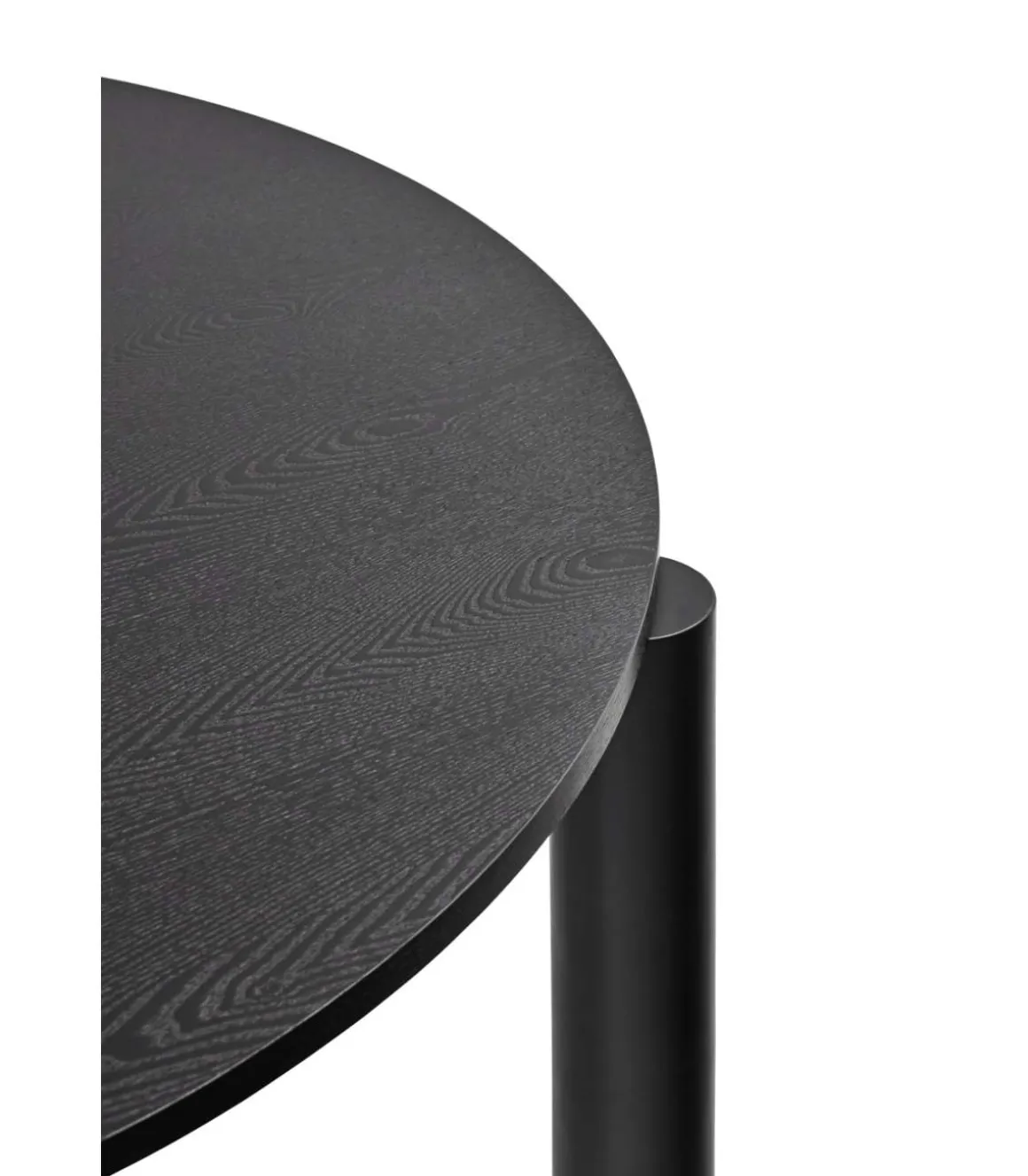 Mesa redonda para cocina o comedor modelo Atlas acabado negro, 120cm(ancho) 75.2cm(alto) 120cm(largo)