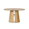 Mesa redonda para cocina o comedor modelo Cep acabado natural, 137cm(ancho) 75cm(alto) 137cm (largo)