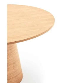 Mesa redonda para cocina o comedor modelo Cep acabado natural, 137cm(ancho) 75cm(alto) 137cm (largo)