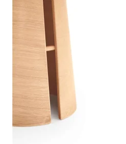 Mesa redonda para cocina o comedor modelo Cep acabado natural, 137cm(ancho) 75cm(alto) 137cm (largo)