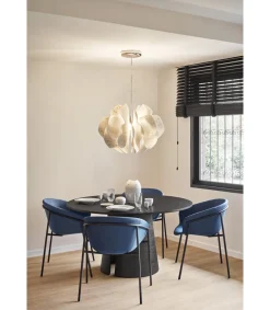 Mesa redonda para comedor modelo Cep acabado negro, 137cm(ancho) 75cm(alto) 137cm (largo)