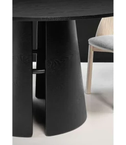 Mesa redonda para comedor modelo Cep acabado negro, 137cm(ancho) 75cm(alto) 137cm (largo)