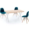 Mesa salon fija X-Loft-140 acabado roble nordish/blanco, 76 cm(alto)140 cm(ancho)80 cm(largo)