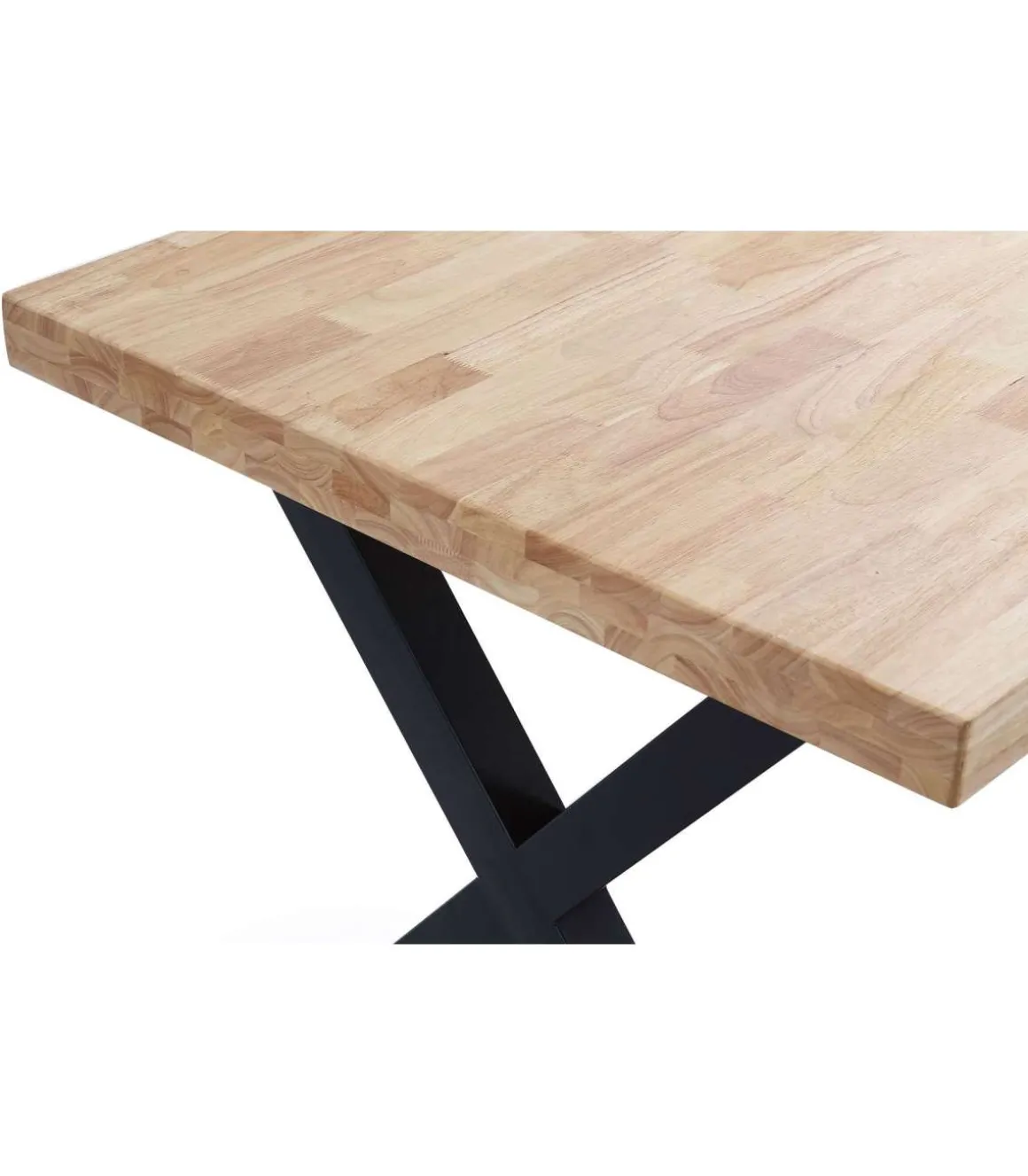 Mesa salon fija X-Loft-140 acabado roble nordish/negro, 76 cm(alto)140 cm(ancho)80 cm(largo)