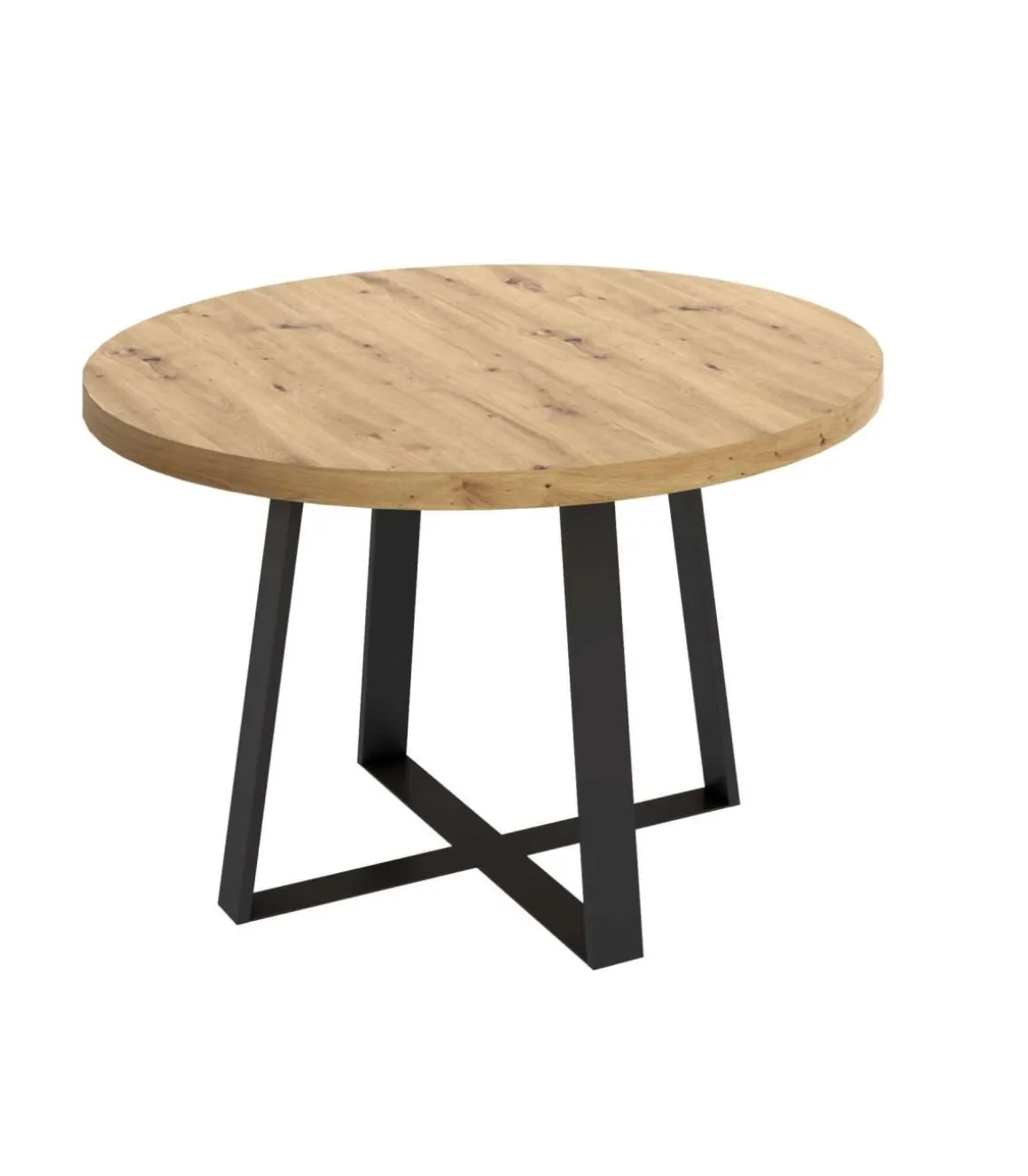 Mesa salon redonda fija Rin 120 acabado Nordic, 75 cm(alto)120 cm(ancho)90 cm(largo)