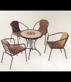 Mesa terraza jardin mosaico Sicilia-75, 75cm(ancho) 75cm(altura) 75cm(fondo)