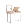 Mesa Tocador con espejo Pretty acabado roble nordish con blanco 76 cm(alto) 100 cm(largo) 56 cm(fondo)