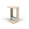 Mesa velador 553 para salón acabado roble claro/blanco, 71 cm(alto)40 cm(ancho)35 cm(largo)