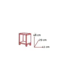 Mesita auxiliar kubox 1x1 acabado maple, 48 cm (alto) 41cm (ancho) 29 cm(fondo)
