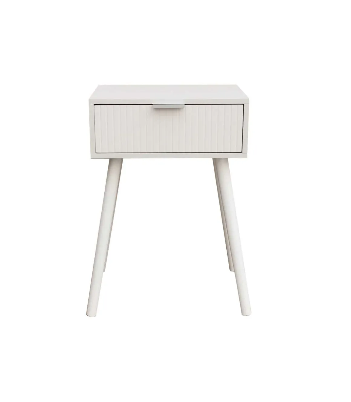 Mesita de noche 1 cajón Md-Freya acabado blanco, 60cm(alto) 40cm(ancho) 30cm(fondo).