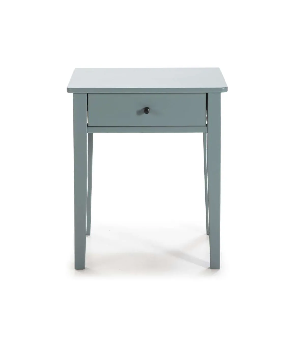 Mesita de noche para dormitorio modelo Barton 1 cajón acabado verde petróleo, 36.4cm(ancho) 55cm(alto) 46cm(largo)