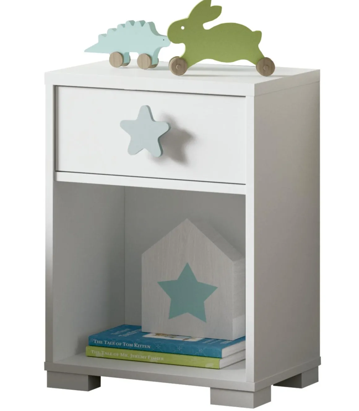 Mesita Sweet en acabado blanco atlas, 56 cm(alto)40 cm(ancho)33 cm(fondo)