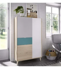 Modulo vertical 3 puertas 1 cajon La Iruela para salón 137 cm(alto)81 cm(ancho)43 cm(largo)