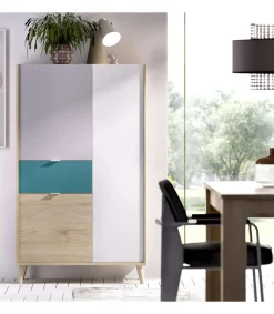 Modulo vertical 3 puertas 1 cajon La Iruela para salón 137 cm(alto)81 cm(ancho)43 cm(largo)