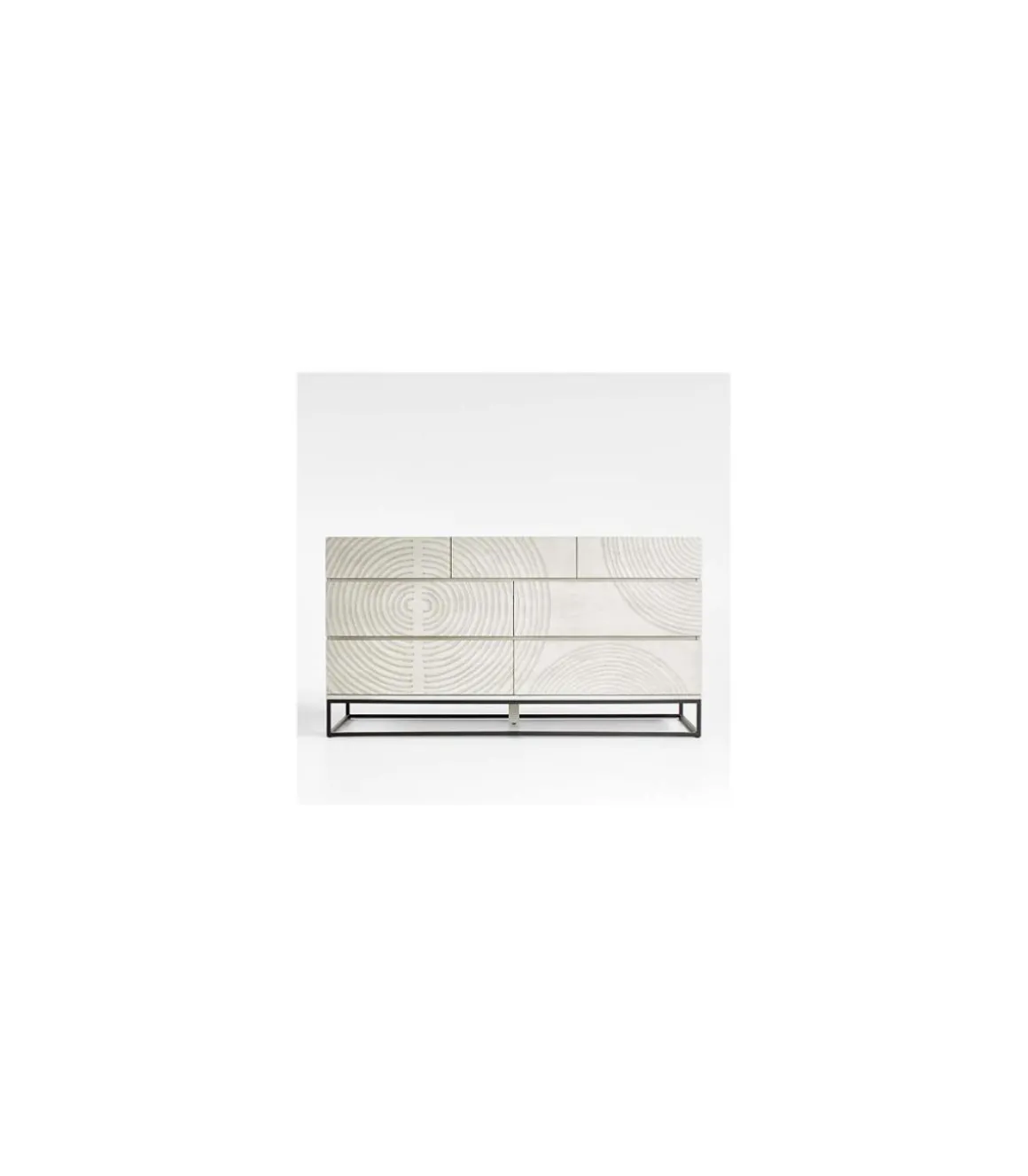 Mueble aparador Md-Alpujarra 7 cajones acabado madera de mango, 135cm(ancho) 78cm(altura) 45cm(fondo).
