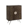 Mueble aparador Md-Atarfe 2 puertas acabado roble oscuro, 80cm(ancho) 99cm(altura) 40cm(fondo).