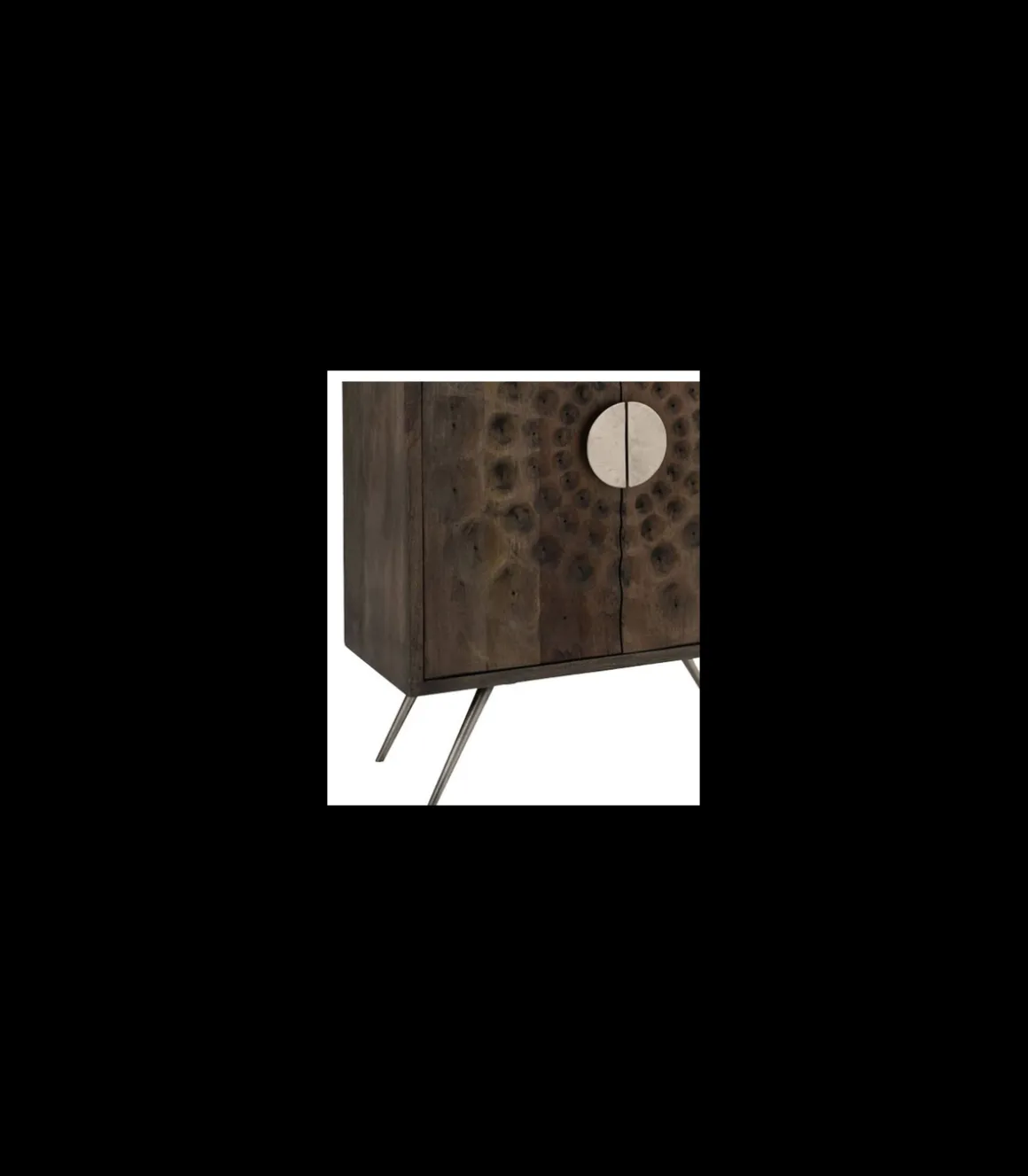Mueble aparador Md-Atarfe 2 puertas acabado roble oscuro, 80cm(ancho) 99cm(altura) 40cm(fondo).