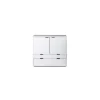 Mueble aparador Md-Guadix 2 puertas, 3 cajones acabado blanco, 115cm(ancho) 78cm(altura) 45cm(fondo)