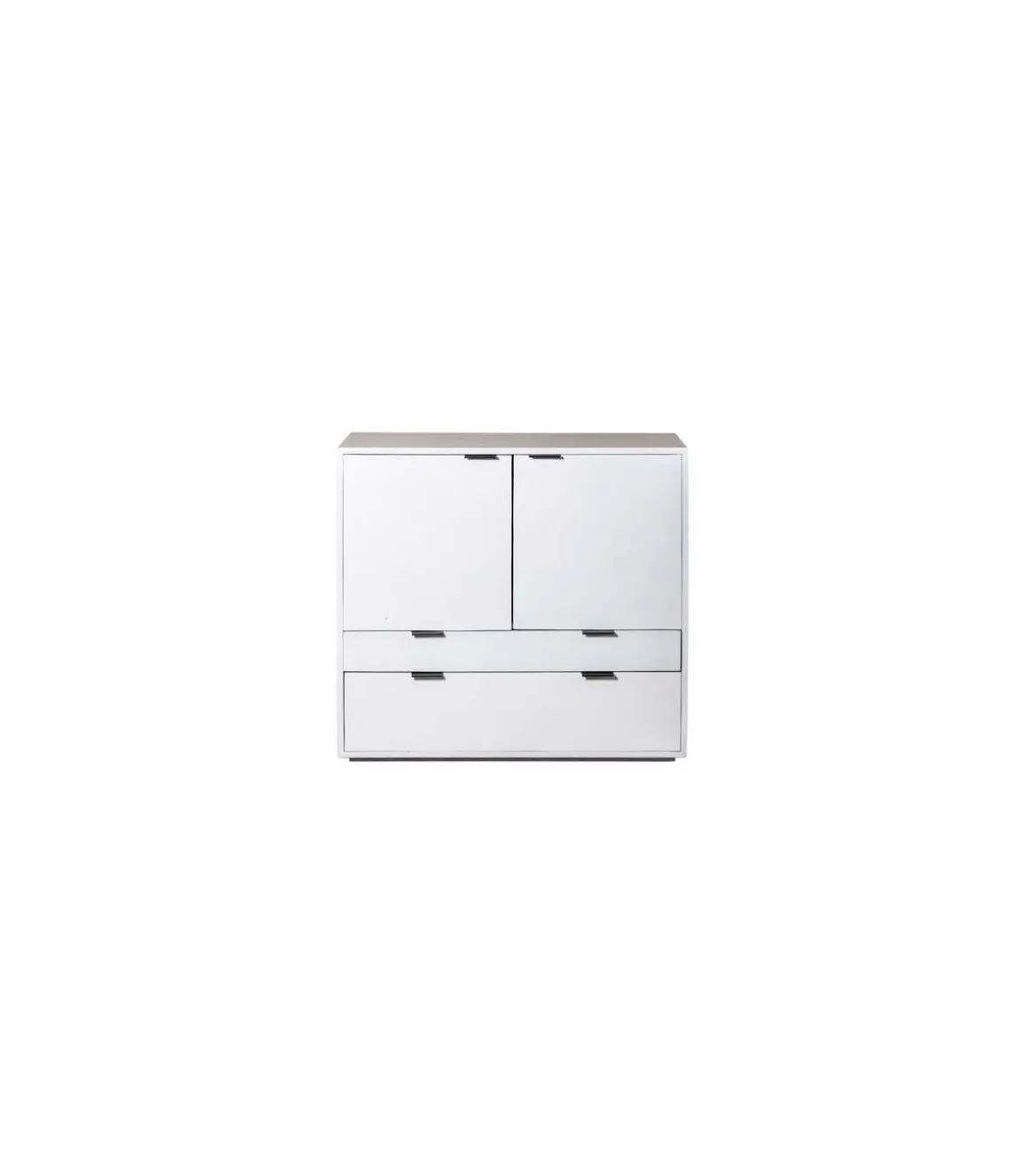 Mueble aparador Md-Guadix 2 puertas, 3 cajones acabado blanco, 115cm(ancho) 78cm(altura) 45cm(fondo)