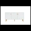 Mueble aparador Md-Tiano 3 puertas acabado blanco, 140cm(ancho) 68cm(altura) 35cm(fondo)