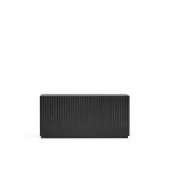 Mueble aparador modelo Doric 3 puertas 3 cajones interiores acabado negro, 46cm(ancho) 70cm(alto) 150cm (largo)