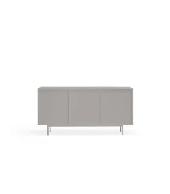 Mueble aparador para comedor modelo Sierra 2 puertas 4 cajones acabado gris/roble, 47cm(ancho) 79.6cm(alto) 159.5cm (largo)