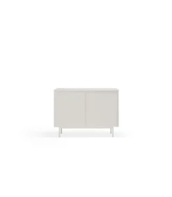 Mueble aparador para comedor modelo Sierra 1 puerta 4 cajones acabado blanco/roble, 47cm(ancho) 79.6cm(alto) 159.5cm (largo)