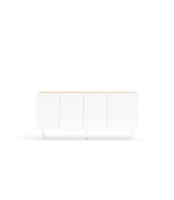 Mueble aparador para comedor modelo Arista 4 puertas acabado blanco, 40cm(ancho) 78cm(alto) 165cm (largo)