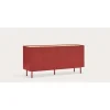 Mueble aparador para comedor modelo Arista 4 puertas acabado burdeos, 40cm(ancho) 78cm(alto) 165cm (largo)