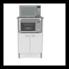 Mueble auxiliar microondas en acabado color blanco, 95 cm(alto) 58cm(ancho) 41cm(largo)