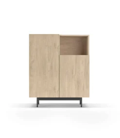 Mueble auxiliar modelo-602-1 acabado roble, 110 cm (alto) x 90 cm (ancho) x 34 cm (prof.)