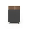 Mueble auxiliar modelo 603-1 acabado roble/grafito, 110 x 90 x 34 (alto x ancho x fondo)