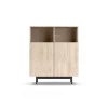 Mueble auxiliar modelo-602-2 acabado roble, 110 cm (alto) x 90 cm (ancho) x 34 cm (prof.)