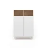 Mueble auxiliar modelo 603-1 acabado roble/blanco, 110 x 90 x 34 (alto x ancho x fondo)