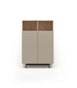 Mueble auxiliar modelo 603-1 acabado roble/arena, 110 x 90 x 34 (alto x ancho x fondo)