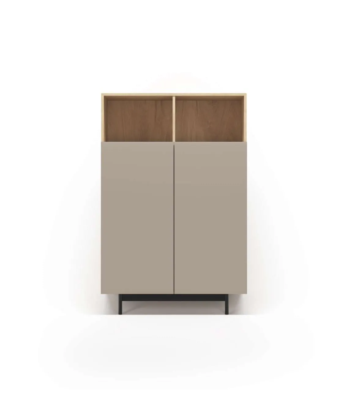 Mueble auxiliar modelo 603-1 acabado roble/arena, 110 x 90 x 34 (alto x ancho x fondo)
