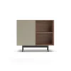 Mueble auxiliar modelo 601-2 acabado en nogal/arena. 78 cm (alto) x 90 cm (ancho) x 34 cm (prof.)