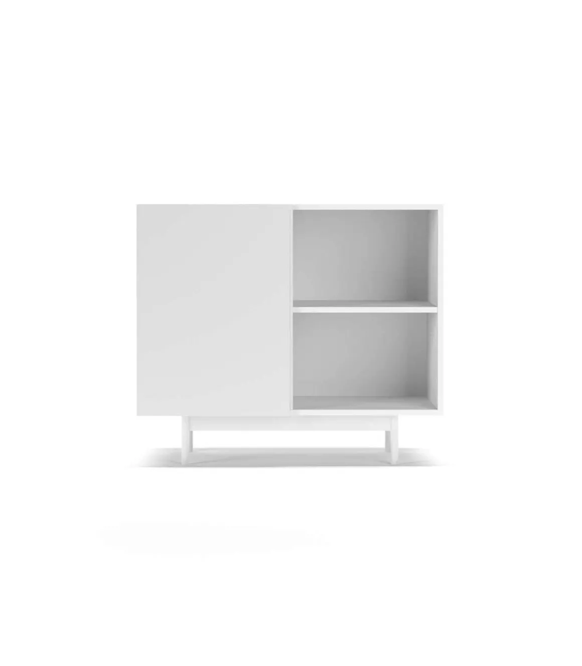 Mueble auxiliar modelo 601-2 acabado en blanco. 78 cm (alto) x 90 cm (ancho) x 34 cm (prof.)