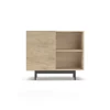 Mueble auxiliar modelo 601-2 acabado en roble. 78 cm (alto) x 90 cm (ancho) x 34 cm (prof.)