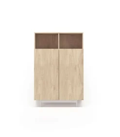 Mueble auxiliar modelo 603-1 acabado roble, 110 x 90 x 34 (alto x ancho x fondo)