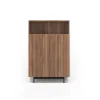 Mueble auxiliar modelo 603-1 acabado nogal, 110 x 90 x 34 (alto x ancho x fondo)