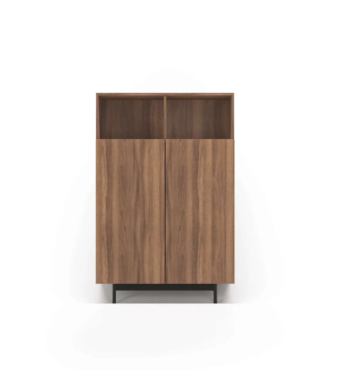 Mueble auxiliar modelo 603-1 acabado nogal, 110 x 90 x 34 (alto x ancho x fondo)