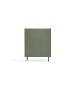Mueble auxiliar modelo Arista 3 puertas acabado verde, 40cm(ancho) 120cm(alto) 95cm (largo)