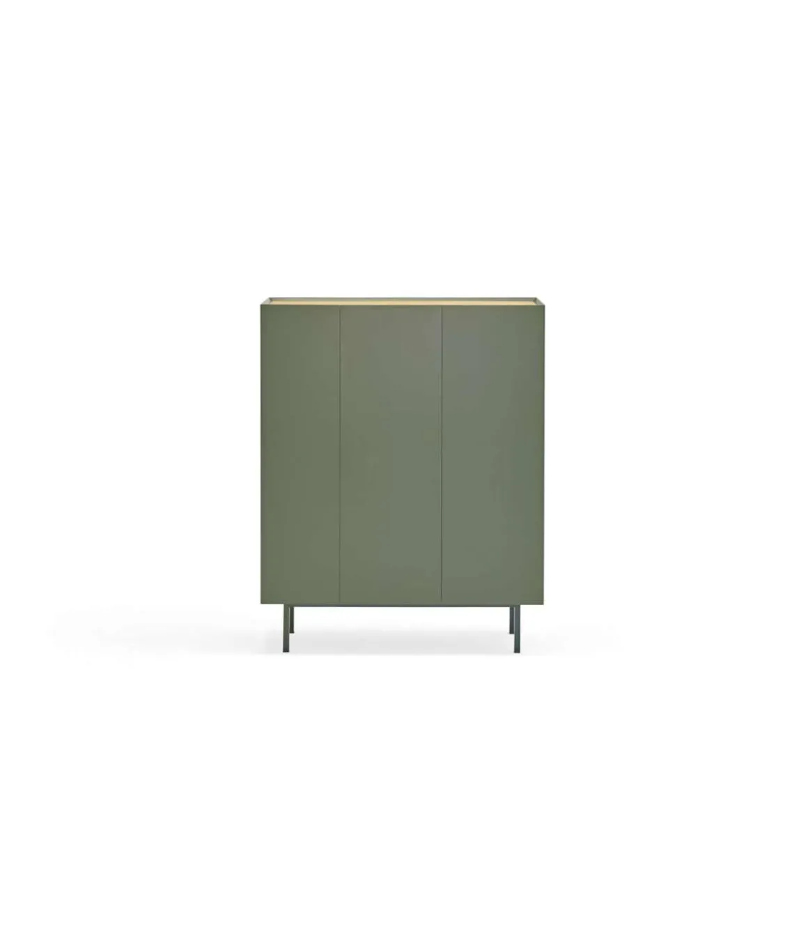 Mueble auxiliar modelo Arista 3 puertas acabado verde, 40cm(ancho) 120cm(alto) 95cm (largo)