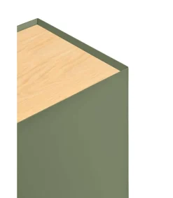 Mueble auxiliar modelo Arista 3 puertas acabado verde, 40cm(ancho) 120cm(alto) 95cm (largo)