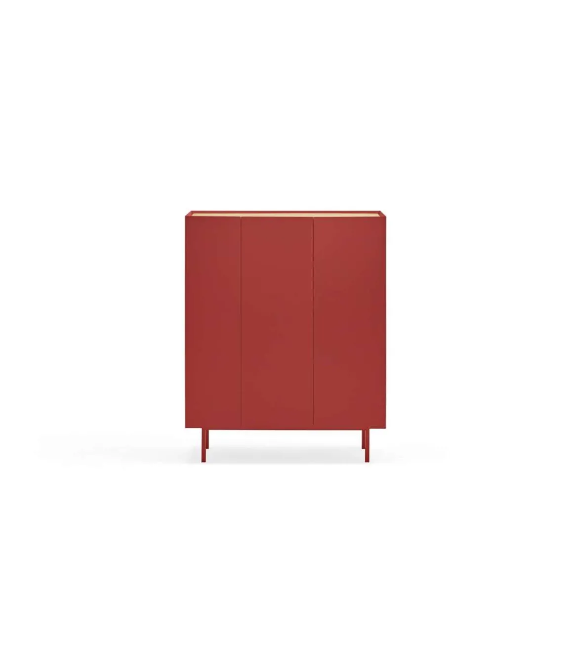 Mueble auxiliar modelo Arista 3 puertas acabado burdeos, 40cm(ancho) 120cm(alto) 95cm (largo)