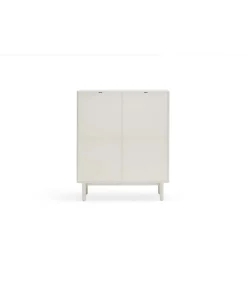 Mueble auxiliar modelo Corvo 3 puertas 3 cajones acabado crema, 40cm(ancho) 120cm(alto) 100cm (largo)