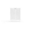 Mueble auxiliar modelo Punto 2 puertas 4 cajones interiores acabado blanco, 45cm(ancho) 130cm(alto) 93cm(largo)