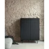 Mueble auxiliar modelo Sierra 2 puertas 2 cajones interiores acabado negro, 45cm(ancho) 130cm(alto) 97cm (largo)